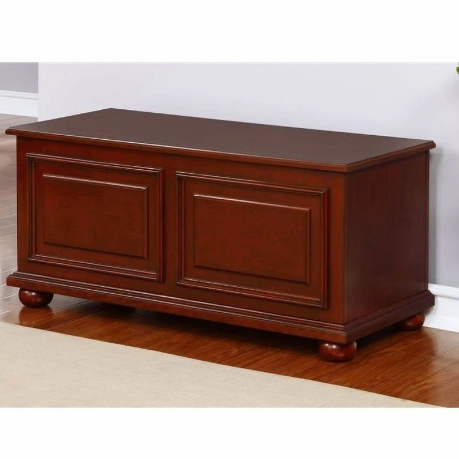 Accent Chests & Cabinets * | Powell Furniture Powell Chadwick Cedar Chest With Cherry Brown Finish 15A7025