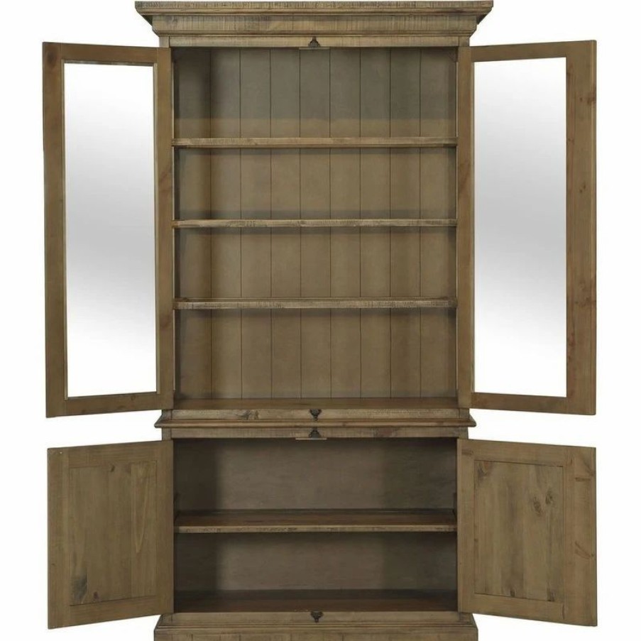 China Cabinets & Hutches * | Magnussen Home Furnishings Magnussen Willoughby China Cabinet In Weathered Barley