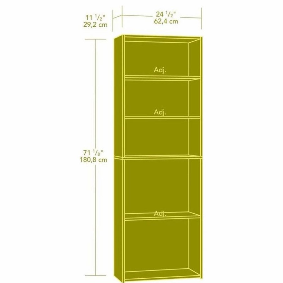 Bookcases * | Sauder Beginnings Engineered Wood 5-Shelf Bookcase In Highland Oak