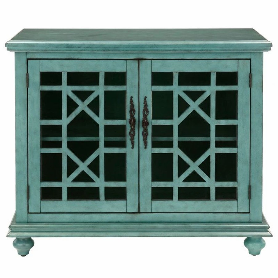 Accent Chests & Cabinets * | Martin Svensson Home Small Spaces Tv Stand, Antique Teal