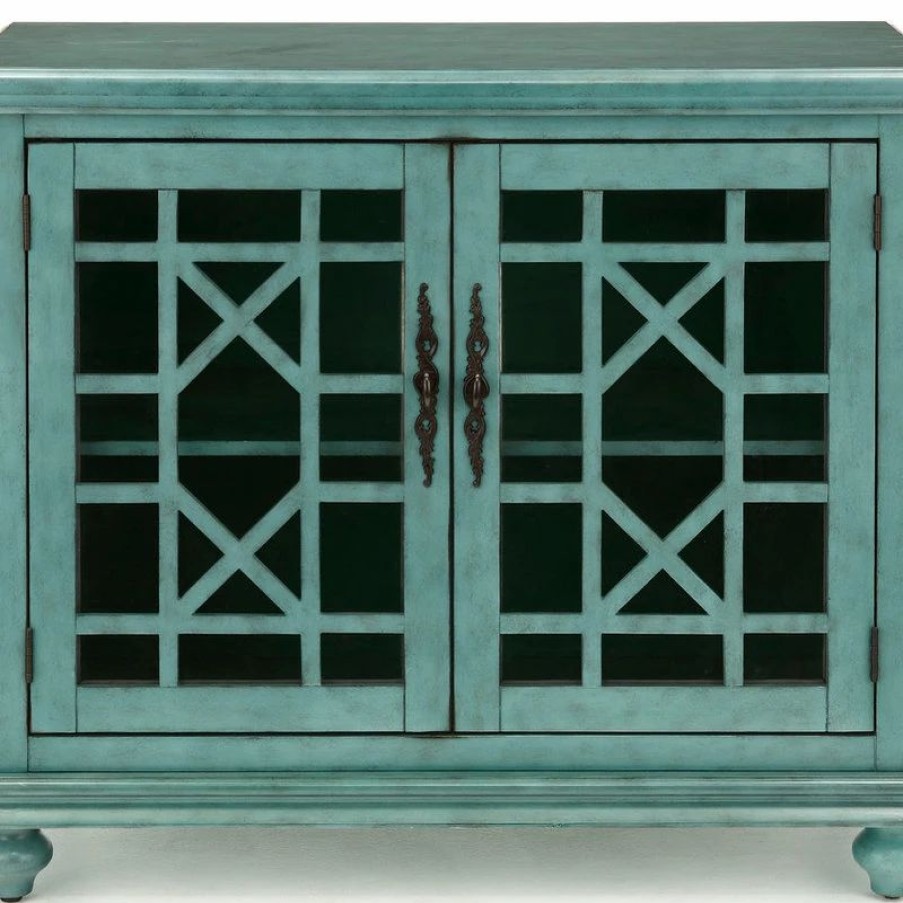 Accent Chests & Cabinets * | Martin Svensson Home Small Spaces Tv Stand, Antique Teal