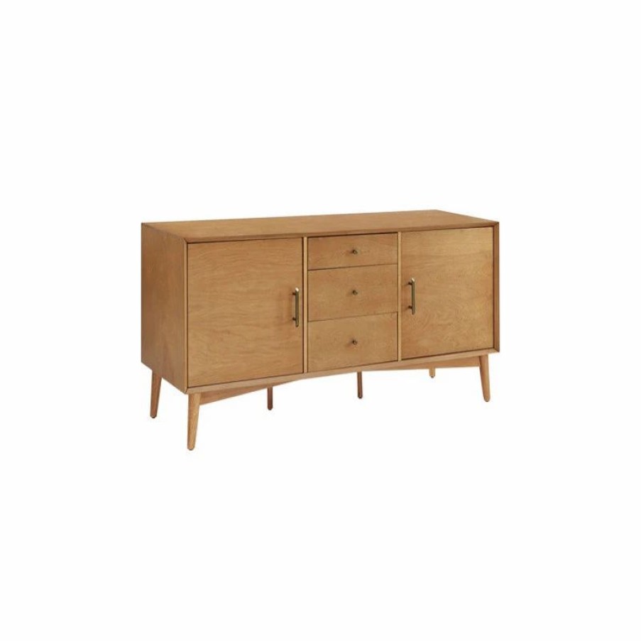 Buffets & Sideboards * | Crosley Landon 3 Drawer Sideboard In Acorn