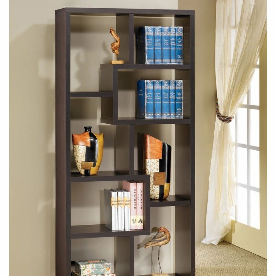 Bookcases * | Coaster Home Furnishings Coaster Multiple Cubed Rectangular Bookcase, Cappuccino