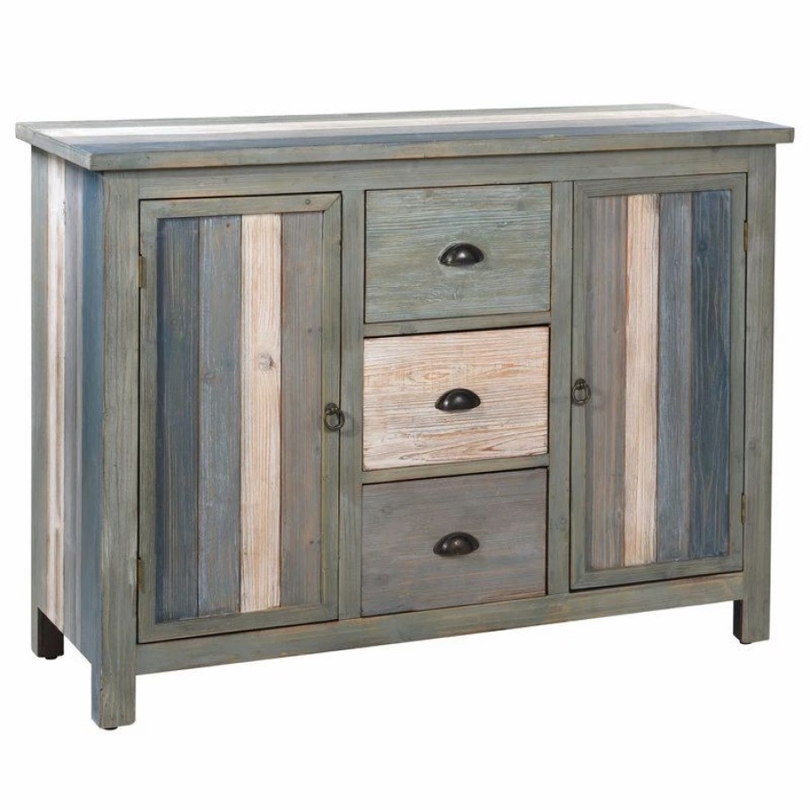 Buffets & Sideboards * | Stylecraft Home Collection Sanibel Breakfront With Three Drawers And Two Doors