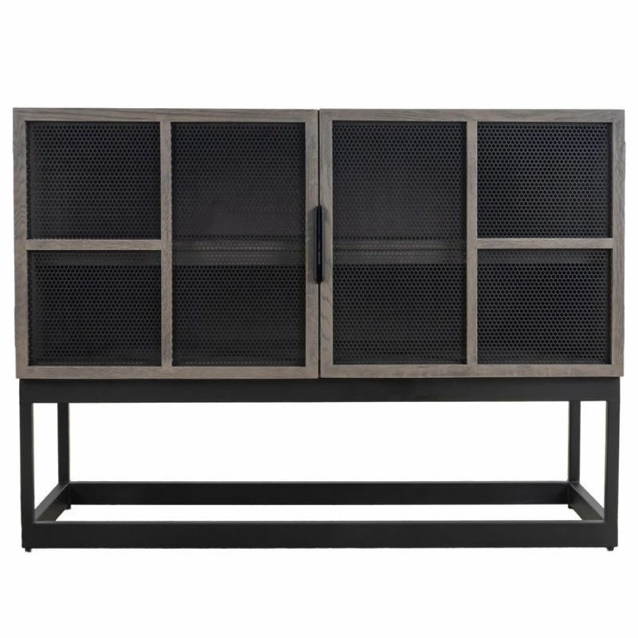 Accent Chests & Cabinets * | Mandalay Home Furnishings, Inc. Brisbane 2-Door Cabinet Gray Oak