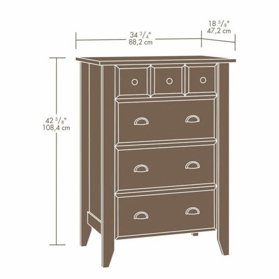 Accent Chests & Cabinets * | Sauder Shoal Creek 4 Drawer Chest In Soft White