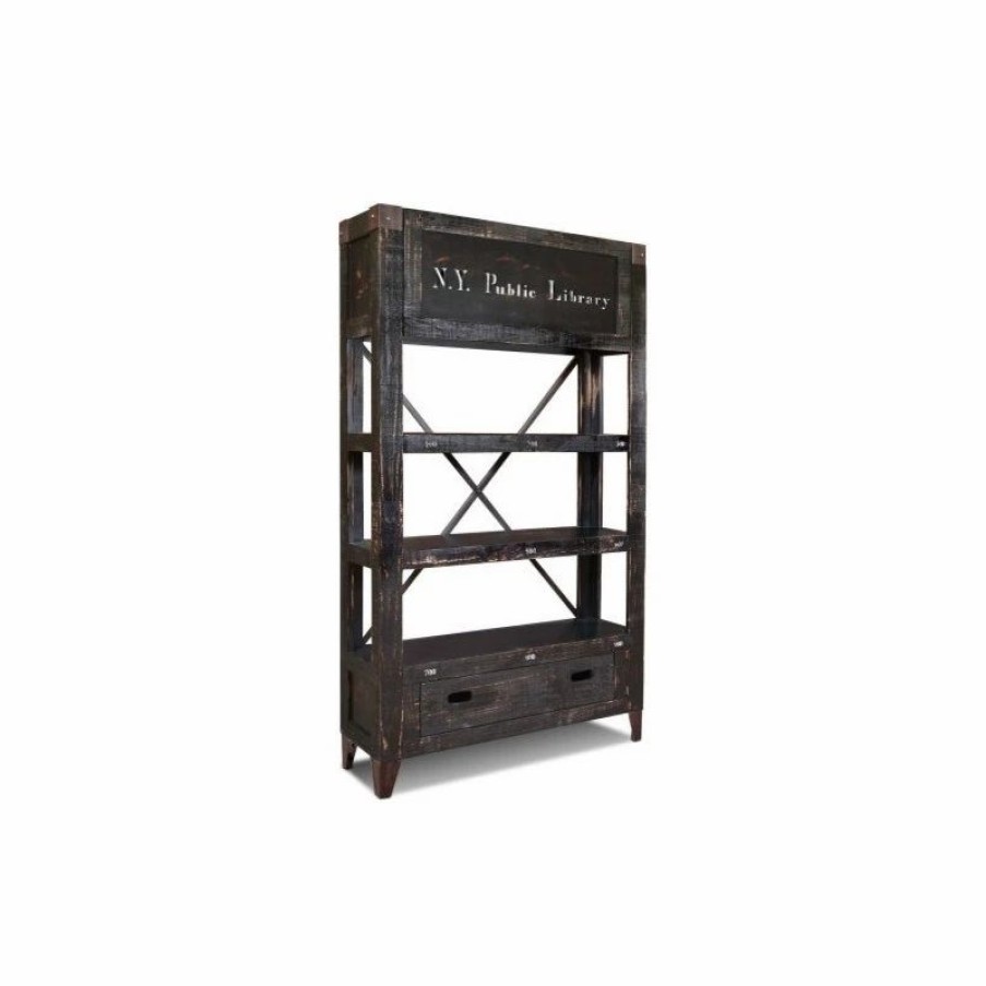 Bookcases * | Crafters And Weavers City Solid Wood Graffiti Bookshelf