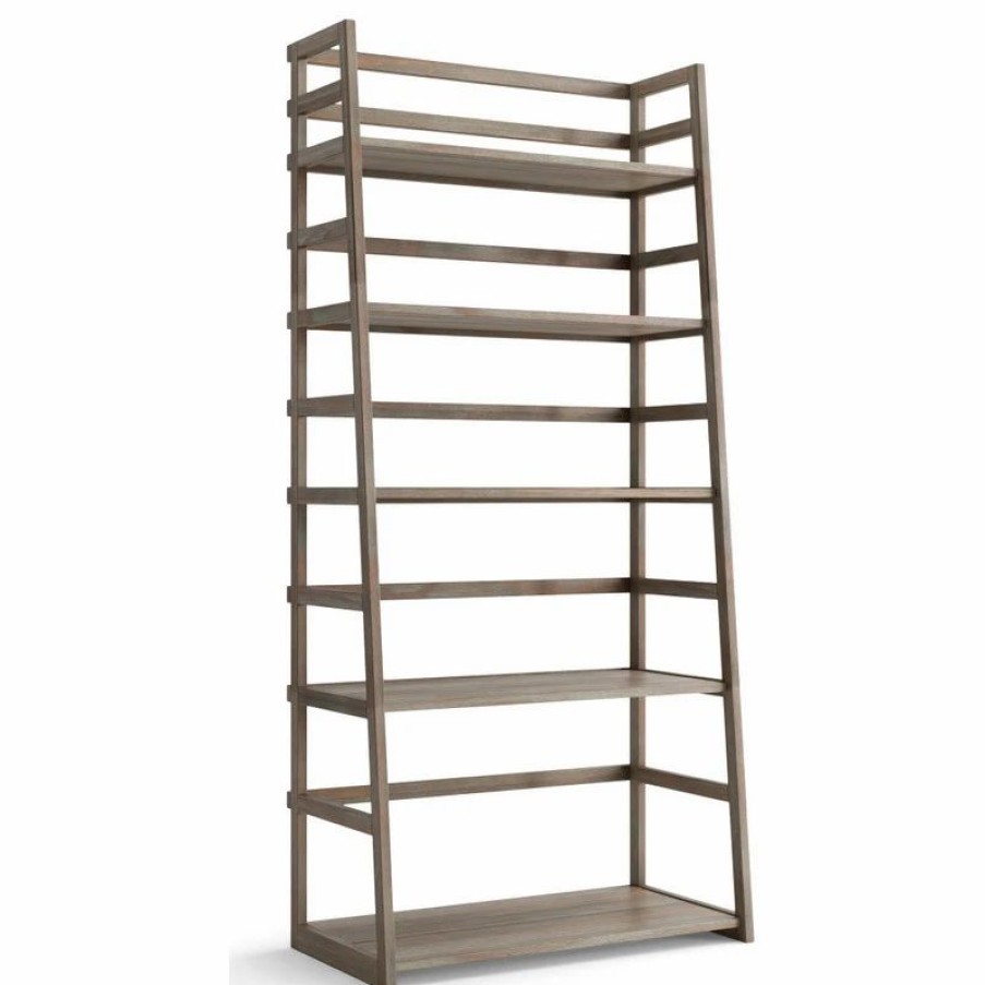 Bookcases * | Simpli Home Ltd. Acadian Ladder Shelf Bookcase