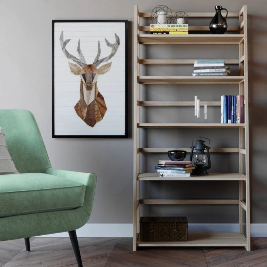 Bookcases * | Simpli Home Ltd. Acadian Ladder Shelf Bookcase