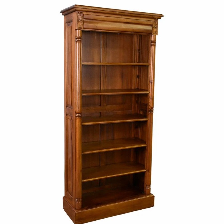 Bookcases * | Crafters And Weavers Legacy Open Bookcase Light Brown Walnut