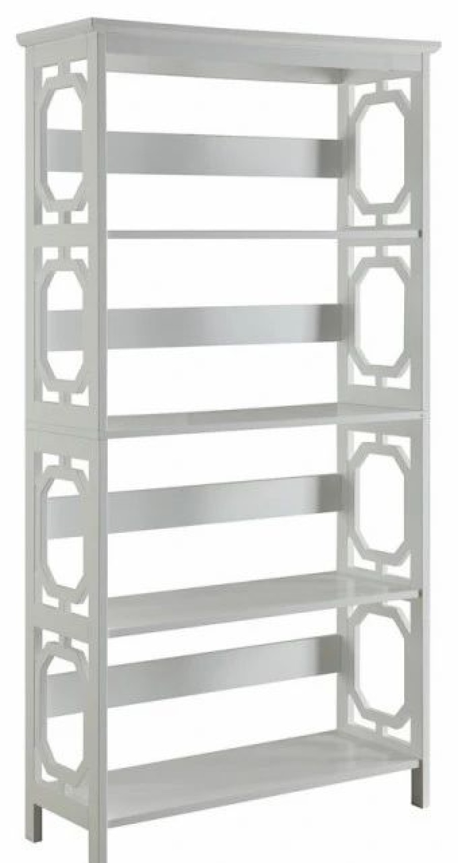 Bookcases * | Convenience Concepts Omega 5 Tier Bookcase, White, White