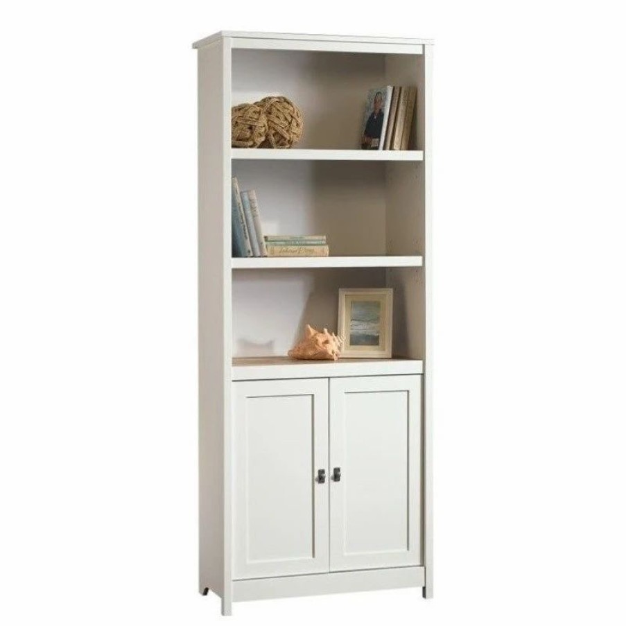 Bookcases * | Sauder (Set Of 2) Cottage Style 3 Shelf Bookcase In Soft White