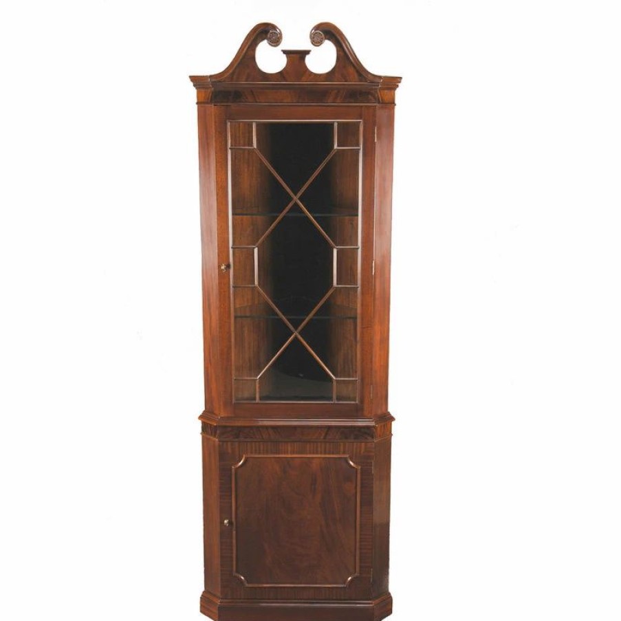 China Cabinets & Hutches * | Niagara Furniture Mahogany Corner Cabinet