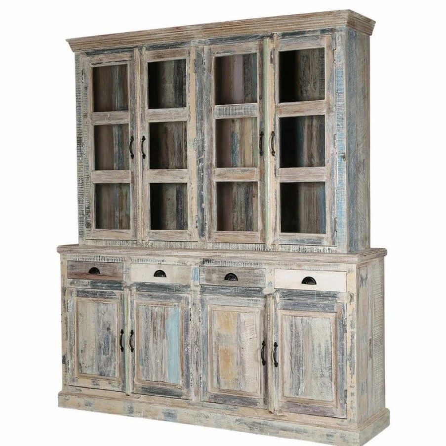 China Cabinets & Hutches * | Sierra Living Concepts Inc Solid Reclaimed Wood Dining Farmhouse Buffet With Hutch