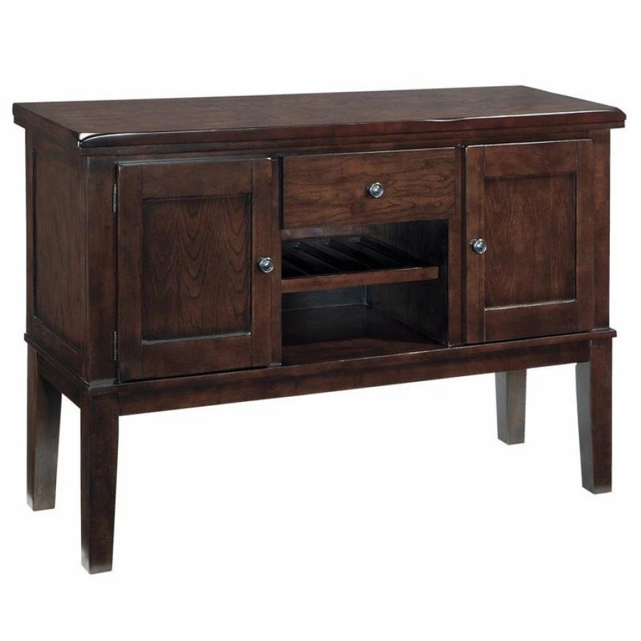 Buffets & Sideboards * | Ashley Furniture Industries Haddigan Dining Room Server, Casual Style, Dark Brown