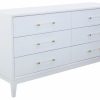 Dressers * | Best Master Furniture Orbis White Lacquer Dresser