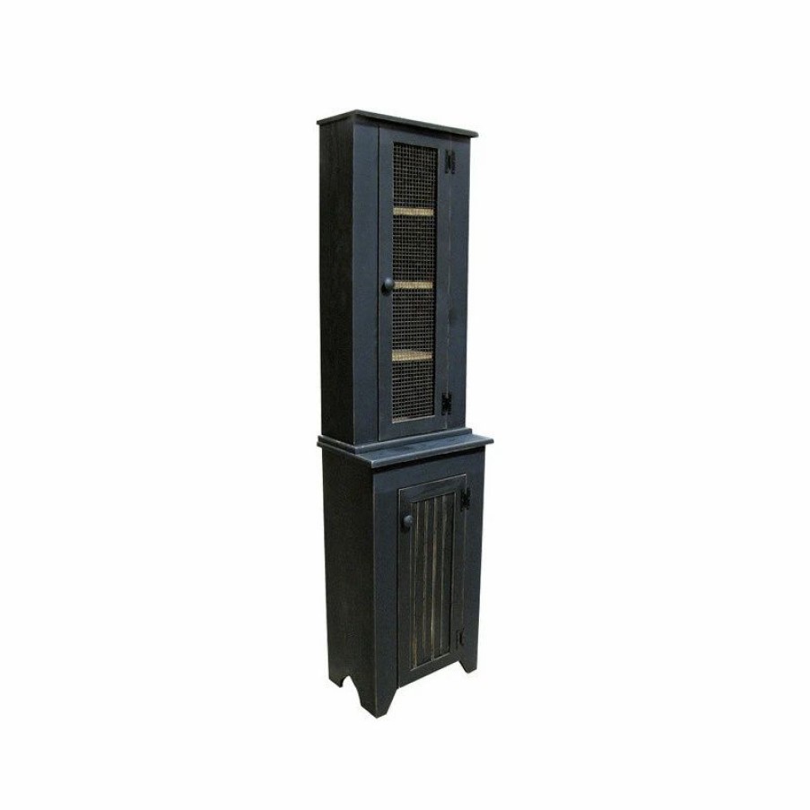 China Cabinets & Hutches * | Sawdust City Jelly Cupboard, Old Black