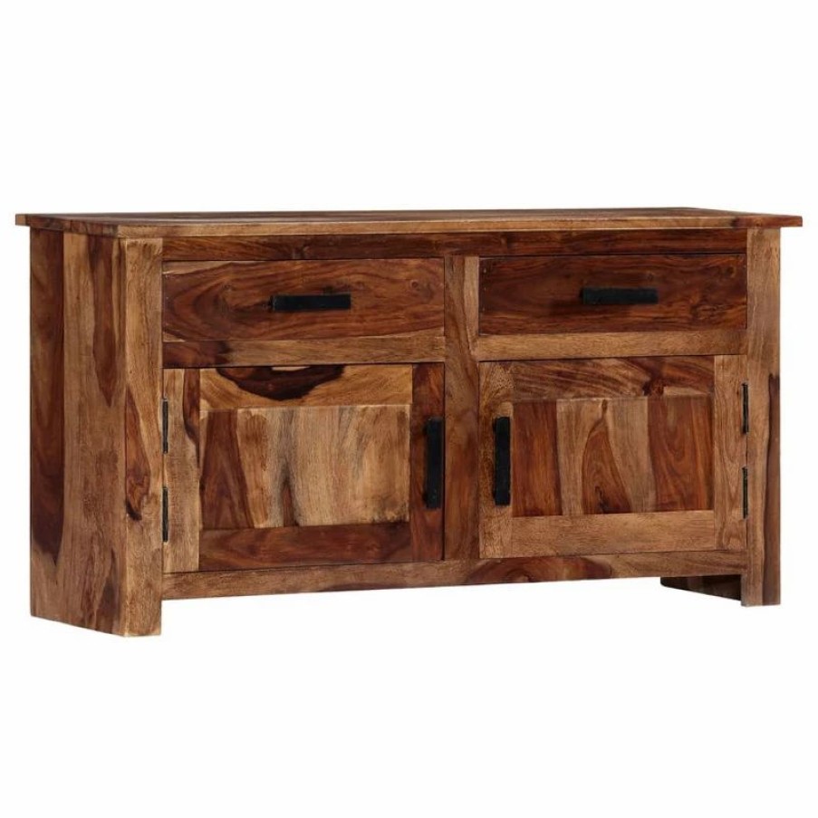 Buffets & Sideboards * | Vida Xl International B.V. Vidaxl Solid Sheesham Wood Sideboard Sturdy 39.3 Spacious Side Cabinet Case