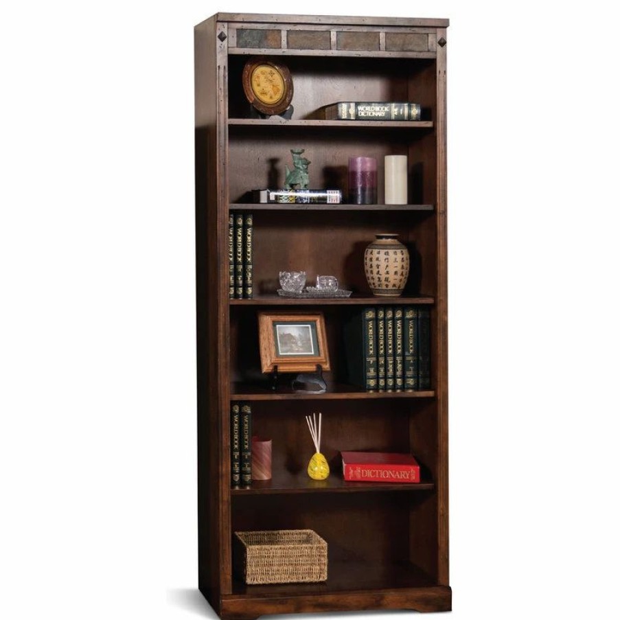 Bookcases * | Sunny Designs, Inc. Sunny Designs Santa Fe 72 Traditional Wood Bookcase In Dark Chocolate