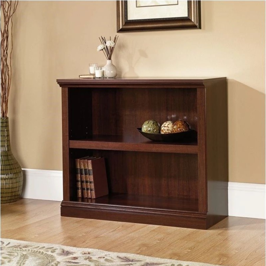 Bookcases * | Sauder Select 2 Shelf Bookcase In Select Cherry