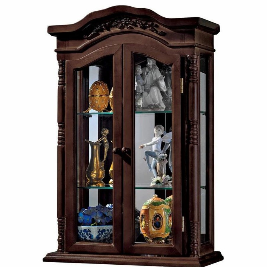 China Cabinets & Hutches * | Design Toscano Beacon Hill Hardwood Wall Curio Cabinet