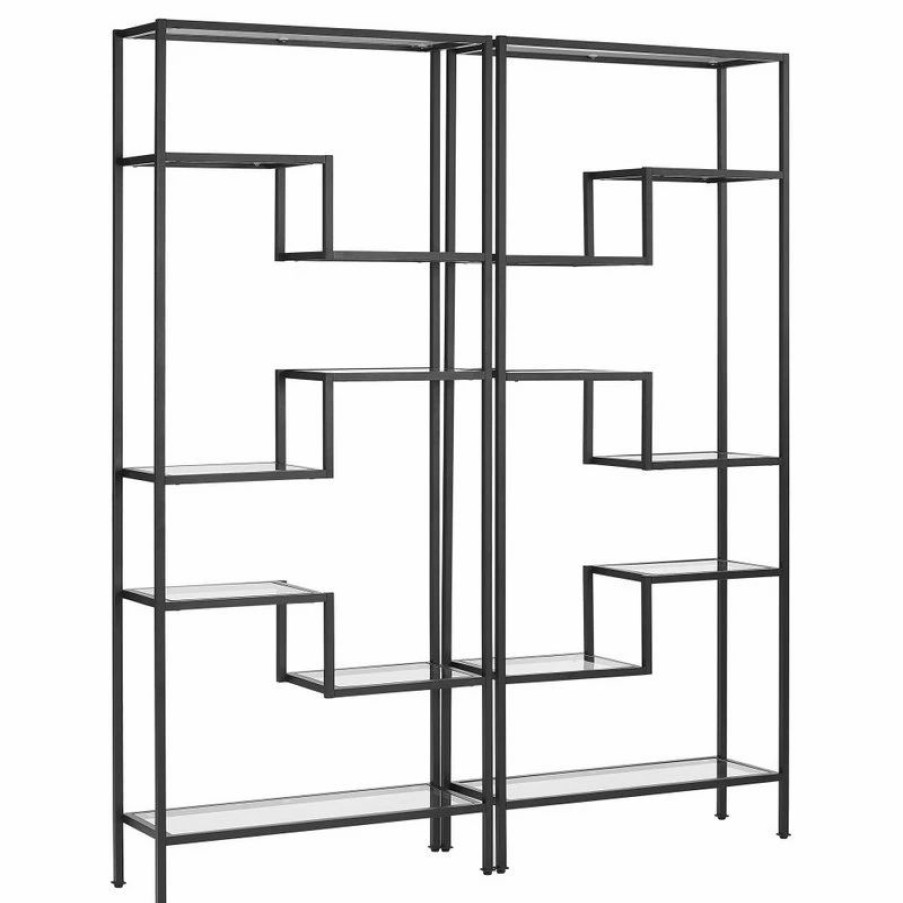 Bookcases * | Crosley Sloane 2-Piece Etagere Set, Matte Black