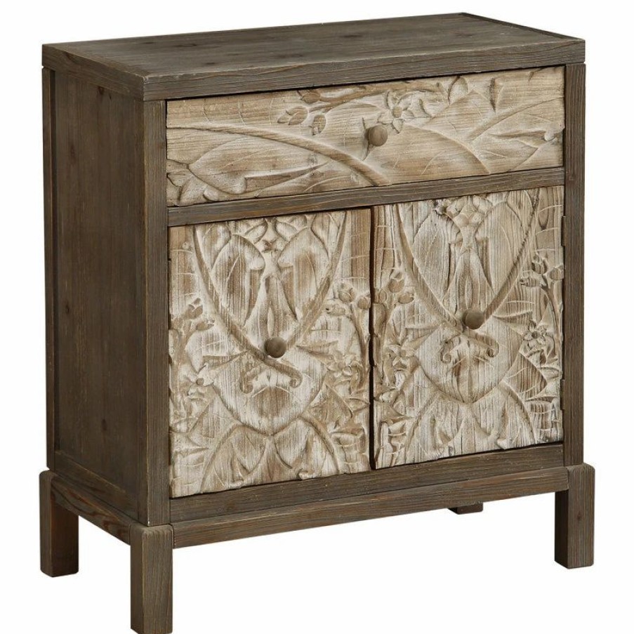 Accent Chests & Cabinets * | Coast To Coast Imports, Llc Coast To Coast One Drawer Two Door Cabinet In Treasures Weathered Natural 13609