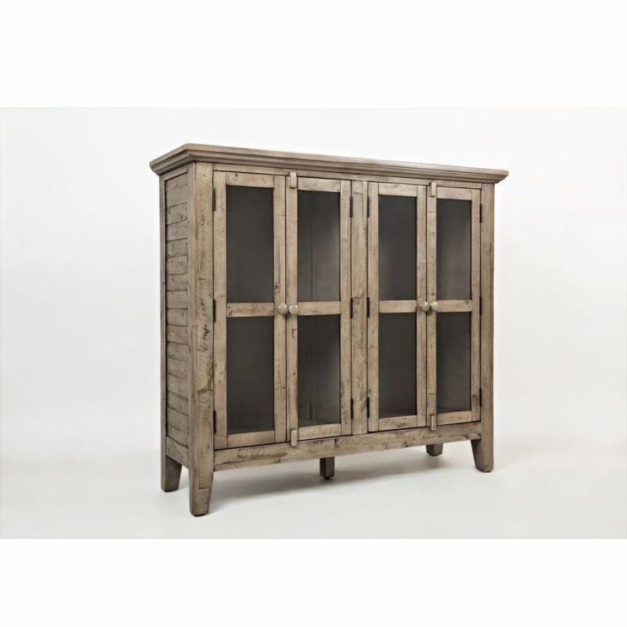 Accent Chests & Cabinets * | Jofran Rustic Shores Watch Hill Weathered Grey 48 Accent Cabinet