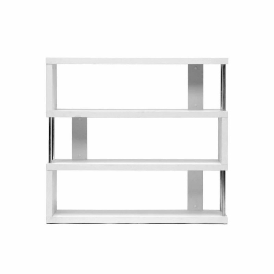 Bookcases * | Baxton Studio Barnes White 3-Shelf Modern Bookcase