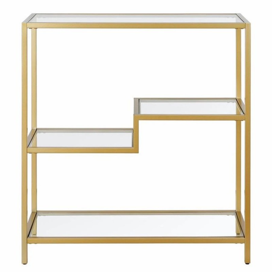 Bookcases * | Henn&Hart 36 Tall Gold Bookcase