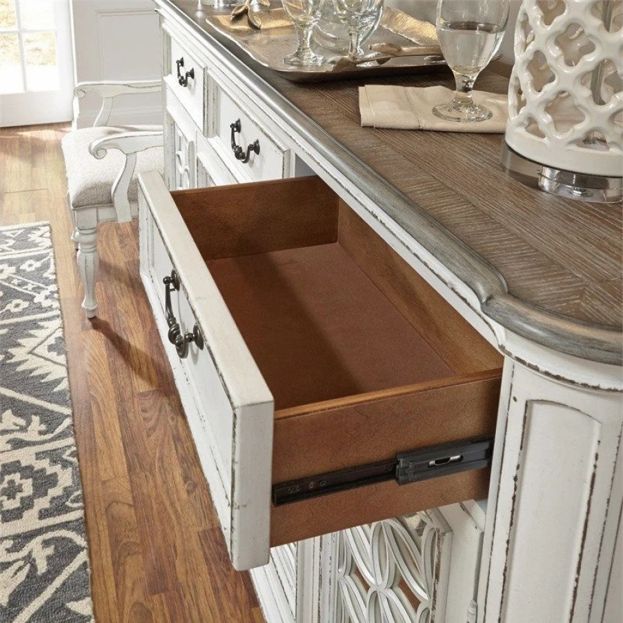 Buffets & Sideboards * | Liberty Furniture Industries, Inc Magnolia Manor White Hall Buffet