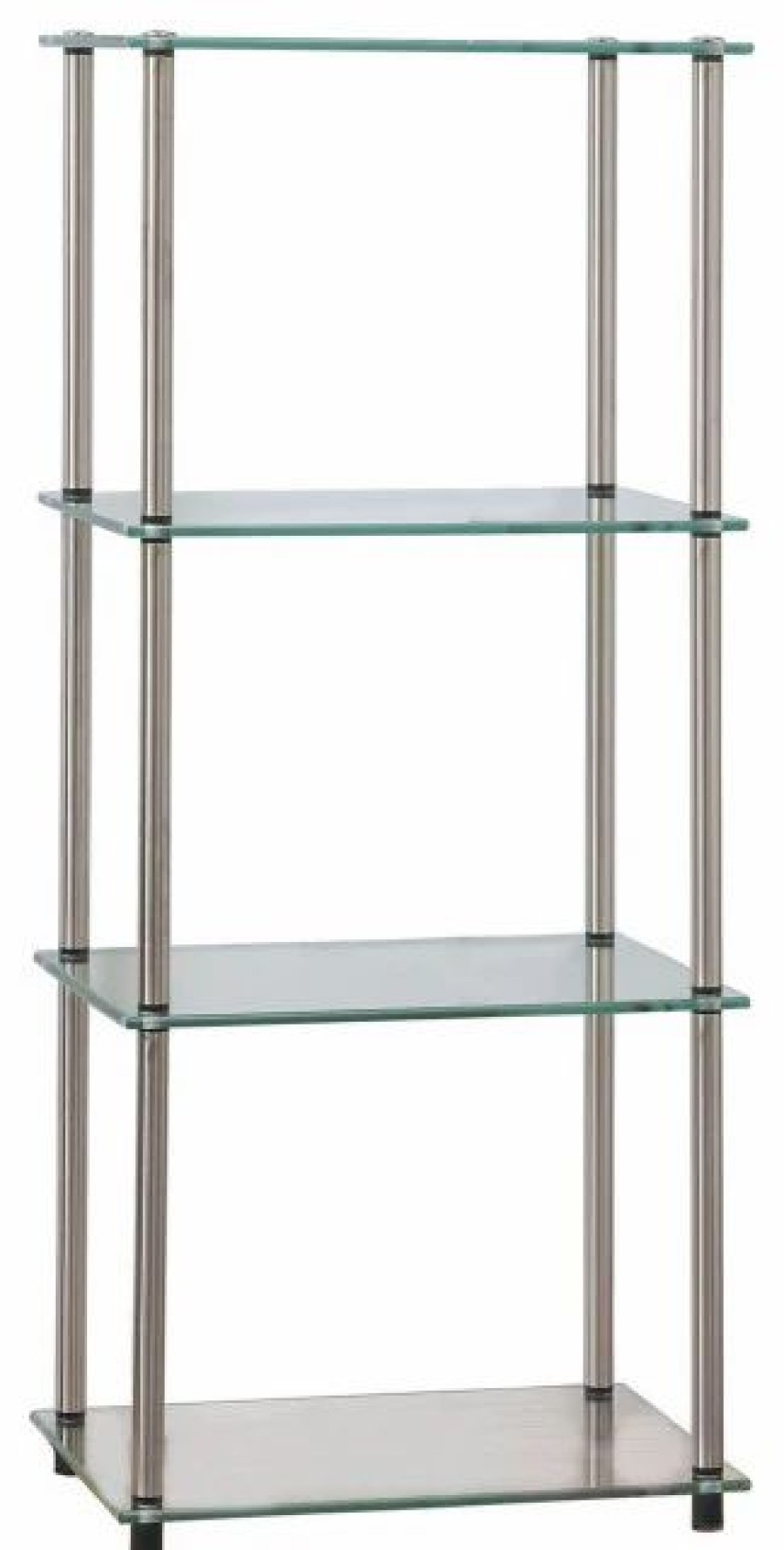 Bookcases * | Convenience Concepts Designs2Go Classic Glass 4 Tier Tower