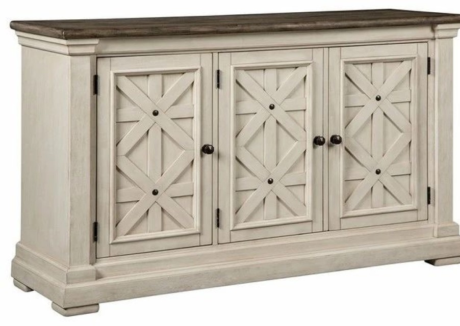 Buffets & Sideboards * | Ashley Furniture Industries Bolanburg Server, White/Oak D647-60