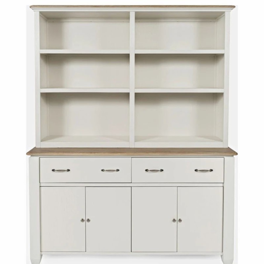 China Cabinets & Hutches * | Jofran Dana Point Buffet Server With Hutch Set, White