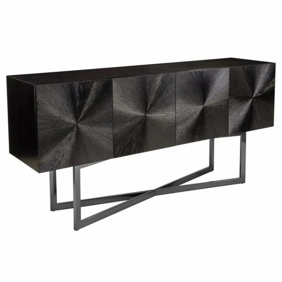 Buffets & Sideboards * | Safavieh Zena Black Nickel Buffet, Black