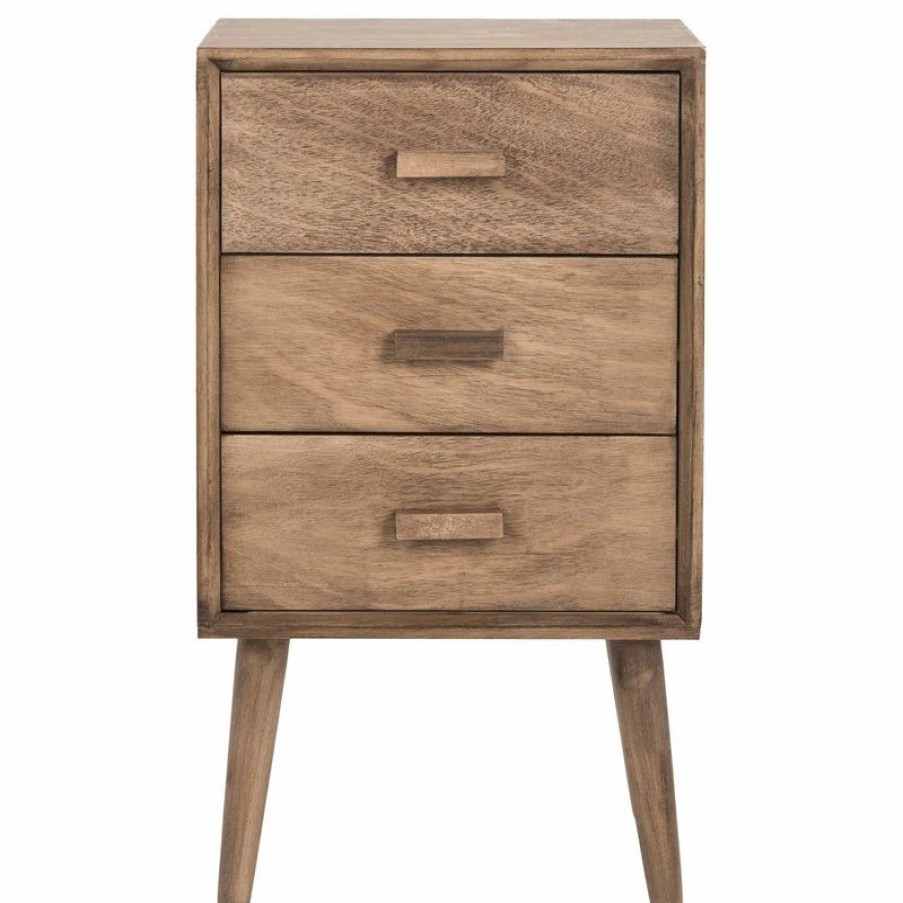 Accent Chests & Cabinets * | Safavieh Pomona 3-Drawer Chest, Desert Brown