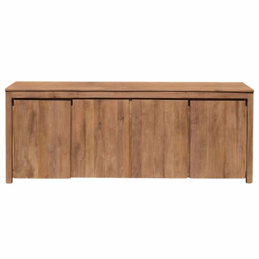 Buffets & Sideboards * | Chic Teak Inc. Recycled Teak Wood Solo Buffet, 4 Doors