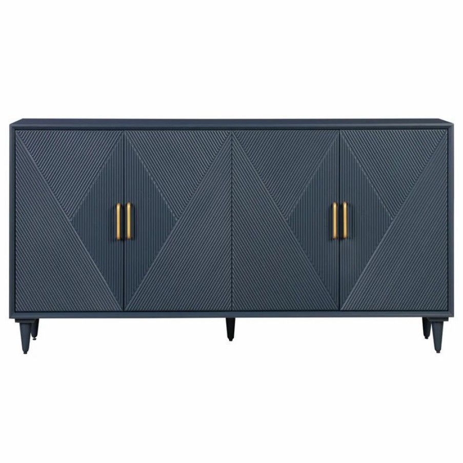 Buffets & Sideboards * | Crestview Collection Arvada 4 Door Sideboard, Blue