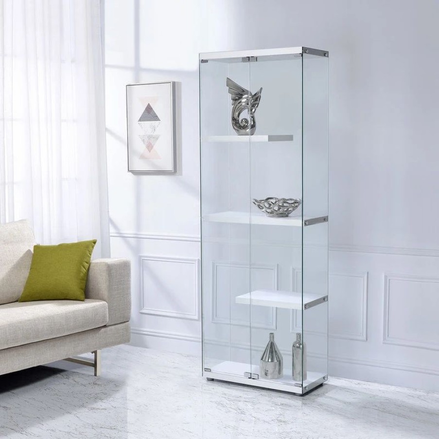 China Cabinets & Hutches * | Picket House Maxwell Glass Display Cabinet