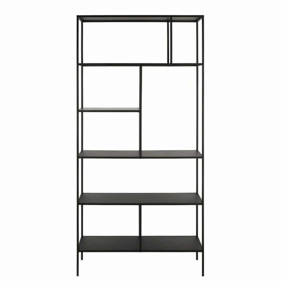 Bookcases * | Henn&Hart 36 Blackened Bronze Metal Bookcase