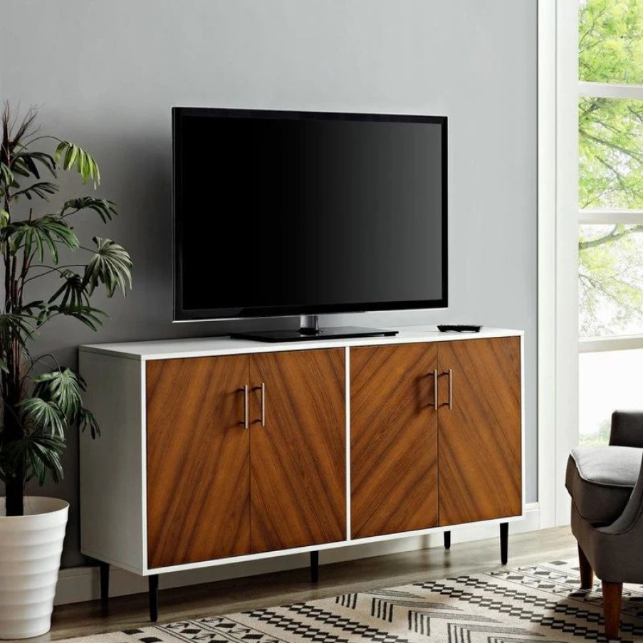 Buffets & Sideboards * | Walker Edison 58 2-Tone Modern Bookmatch Buffet