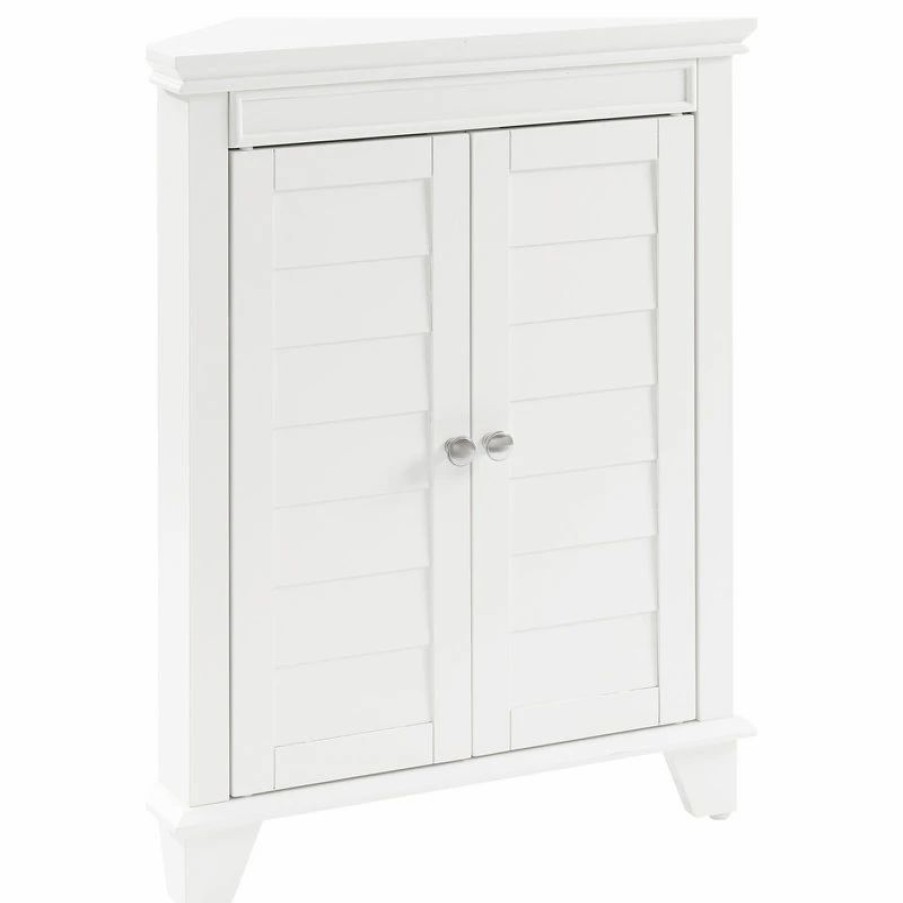 Accent Chests & Cabinets * | Crosley Lydia Corner Cabinet White