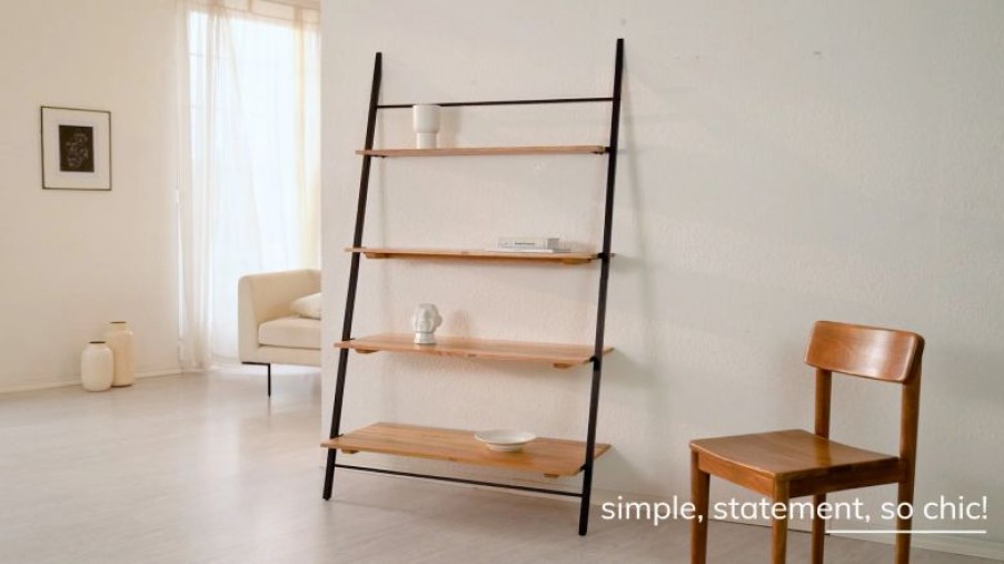 Bookcases * | Madeleine Home Inc. Lasalle Ladder Shelf, Natural