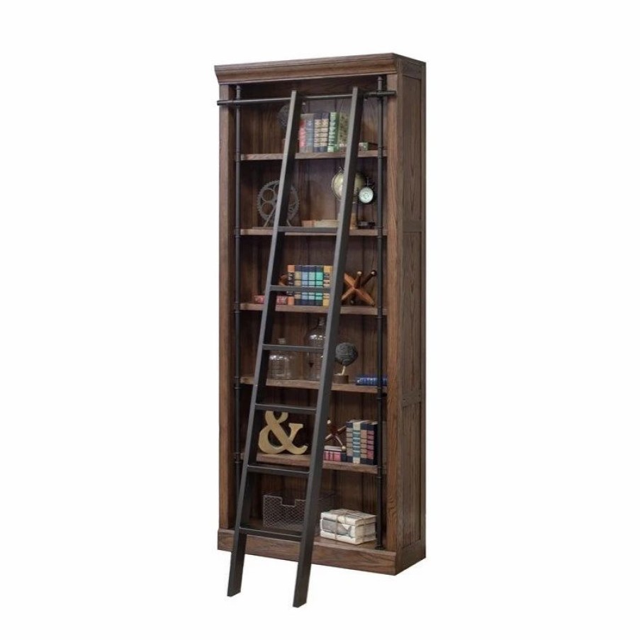 Bookcases * | Martin Furniture Avondale 5-Adjustable Shelf Tall Wood Bookcase In Wall Oak