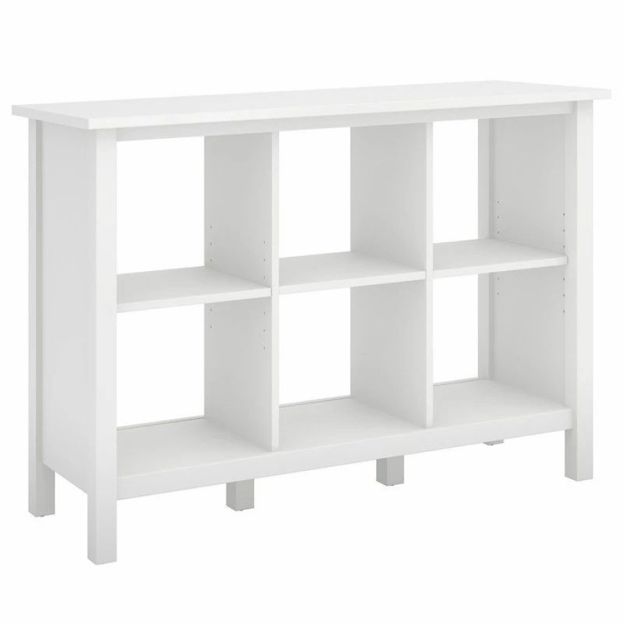 Bookcases * | Bush Industries Broadview 6 Cube Storage Bookcase, Pure White