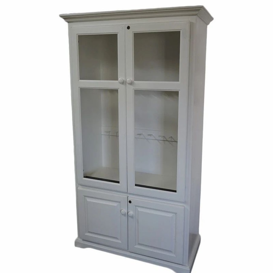 China Cabinets & Hutches * | Eagle Furniture Gun Cabinet, Bright White