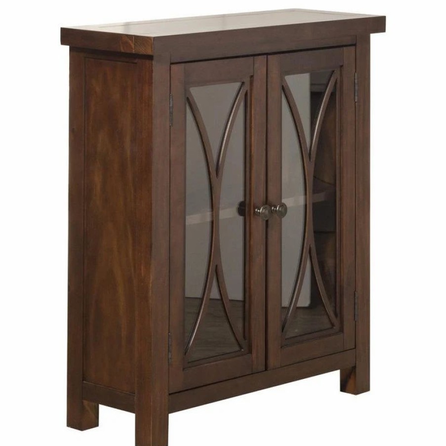 Buffets & Sideboards * | Hillsdale Furniture Bayside 2-Door Cabinet, Rustic Mahogany